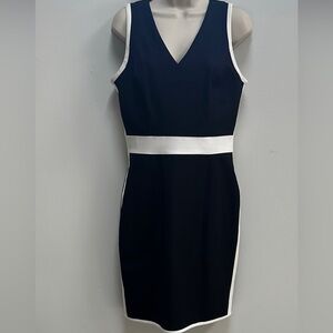WHBM Black and White Sleeveless Dress